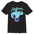 thumbnail image 1 of Boy's Aladdin Genie Applause Sign Graphic Crop T-Shirt Black X Small, 1 of 4