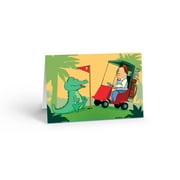 Funny Alligator Golfing Note Card - 10 cards and envelopes - 14176