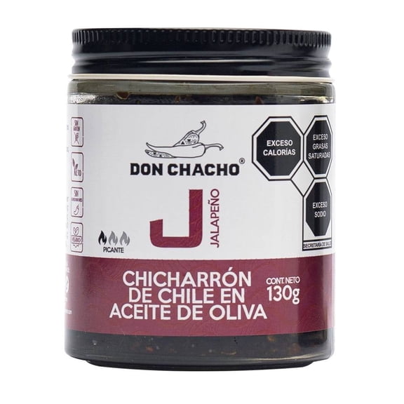 Chicharrón de chile jalapeño Don Chacho en aceite de oliva 130 g