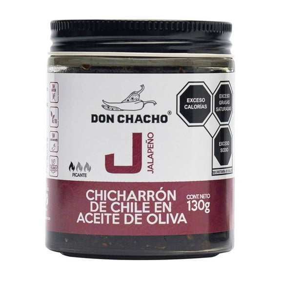 Chicharrón de chile jalapeño Don Chacho en aceite de oliva 130 g