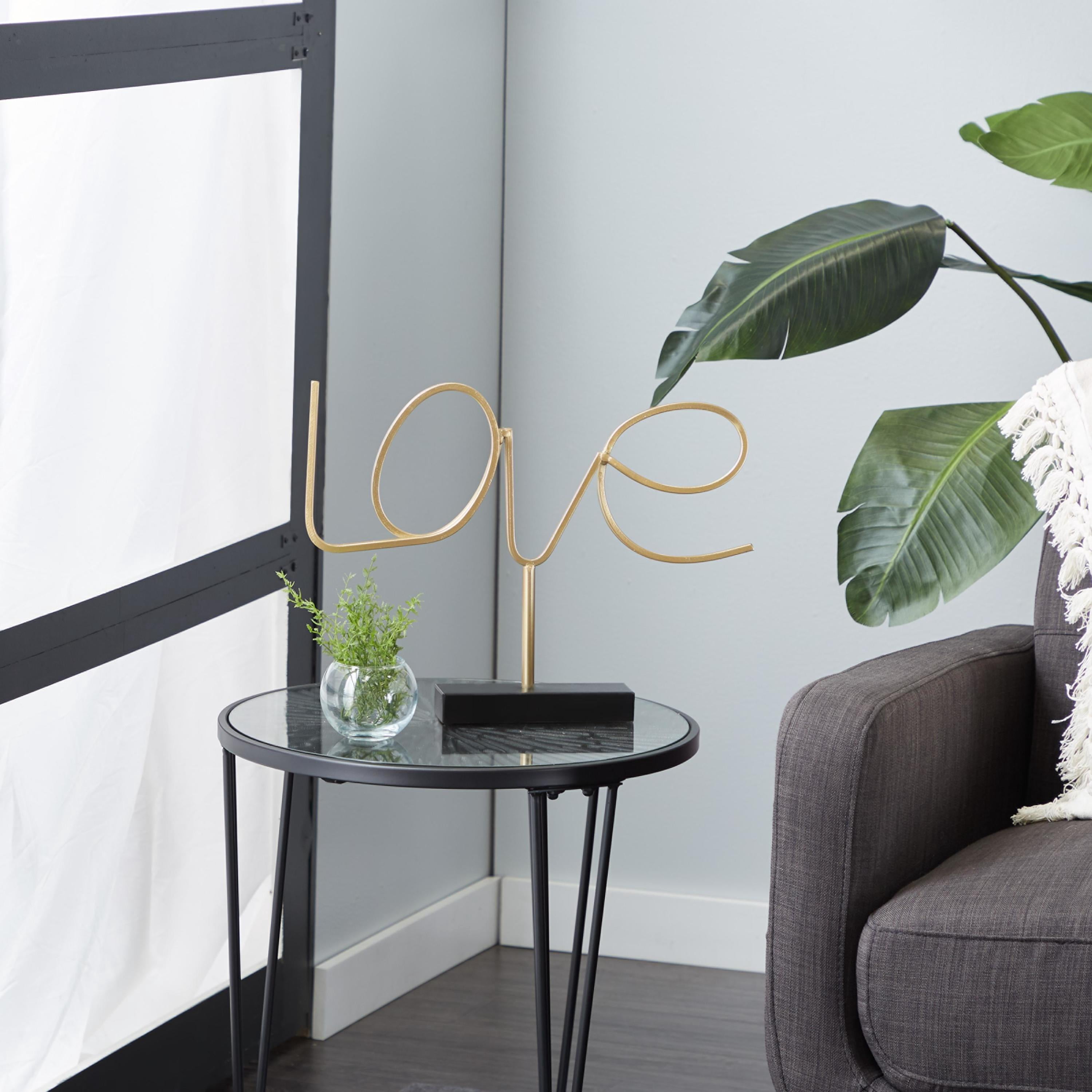 DecMode Sign Love Metal Decorative Sign, 1-Piece