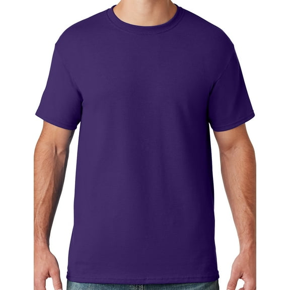 Mens Moisture-Wicking Cotton/Poly T-shirt, 2XL Deep Purple