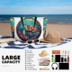 thumbnail image 5 of Fotbe Sea Turtle in Coral Bolsa de Viaje para Playa - Resistente al Agua, Bolsa Tote de Gran Capacidad y Ligera con 7 Bolsillos para Mujeres y Hombres, 5 of 7