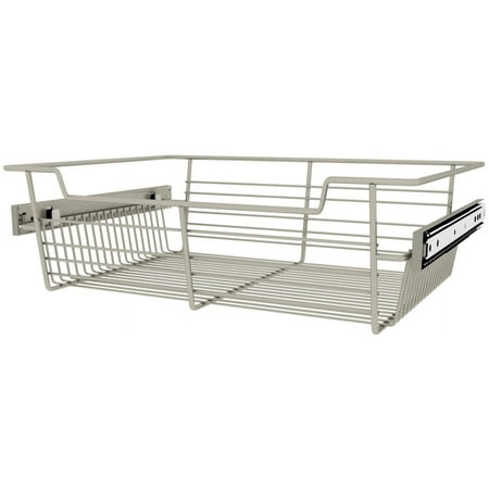 UPC: 0090713031422 | Rev-A-Shelf Cbsl-181405-1 Sidelines 18  Closet Basket For Custom Closet Systems – Nickel