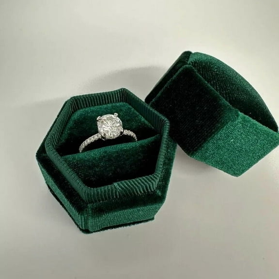 IGI Certified G-H VS2 1.50Ct Round Lab Grown Diamond Ring Solid 14K White Gold