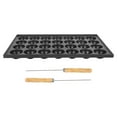 thumbnail image 5 of Takoyaki Pan Cast Iron Japanese Style with 28 Nonstick Compartments, Includes 2 Forks for Perfect Octopus, 5 of 7