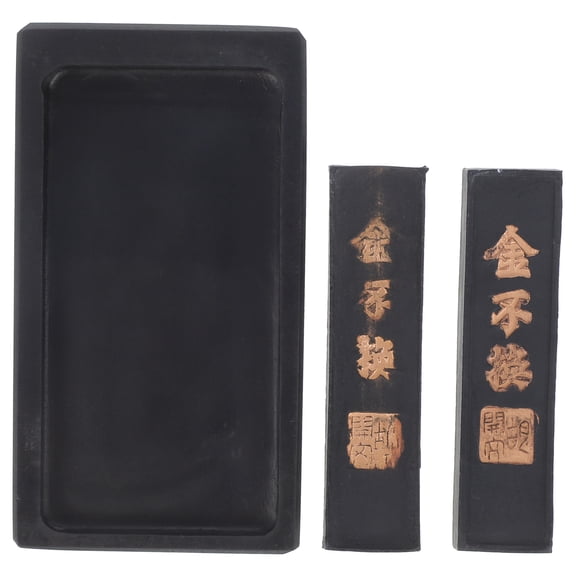 BESTYASH Chinese Calligraphy Ink Stone Set, Assorted Color, Original Stone, Home Use 1Set