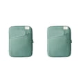 thumbnail image 1 of pitrice 1/2/3 Tablet Sleeve Bag Laptop Pouch Multi Pockets Computer Notebook Keyboard Storage Charging Cable Organizer Office Travel Green 11inch 2PCS, 1 of 6