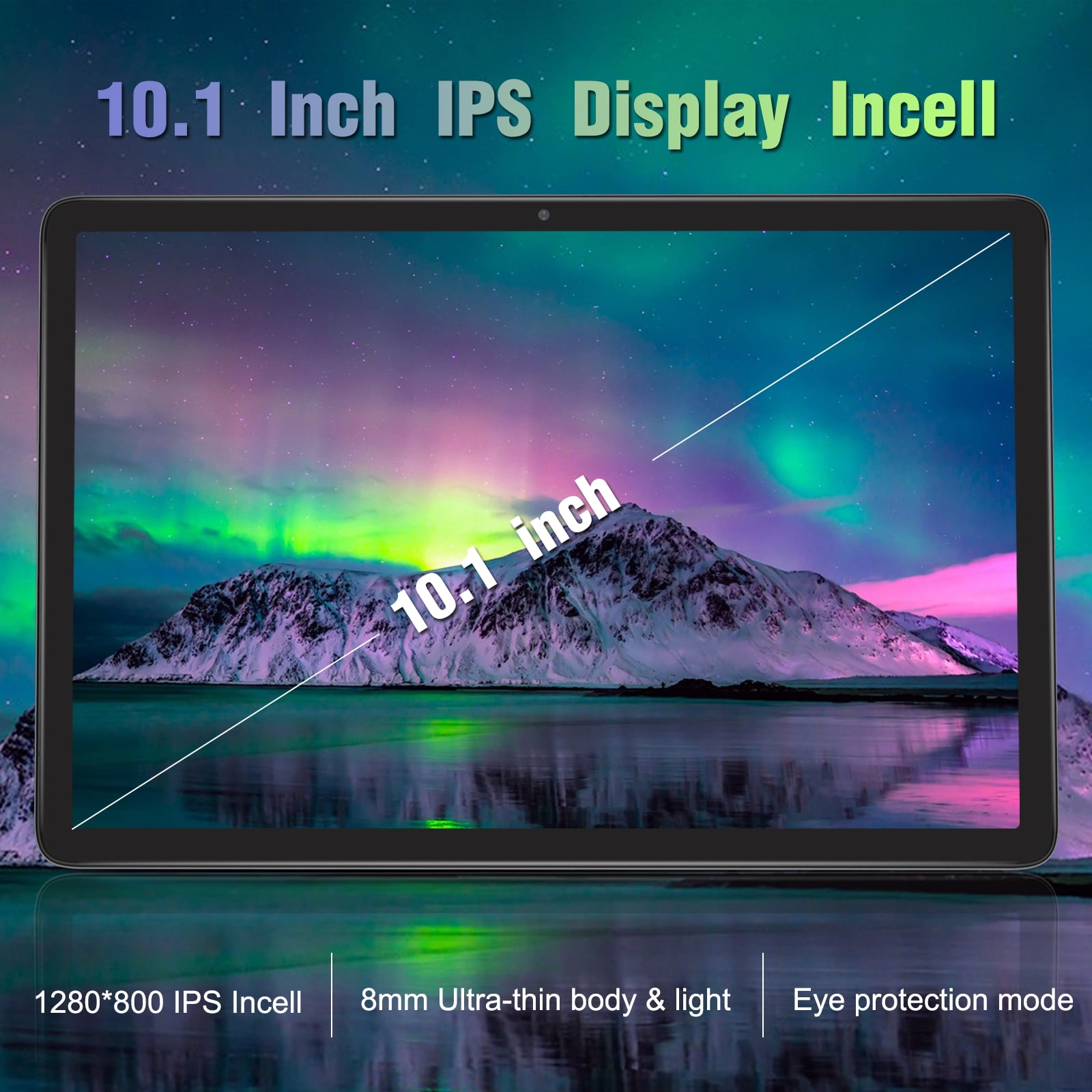 Latest Android 15 Tablet, 128GB ROM+16GB RAM+1TB Expand, 10.1 inch Tablet, 5G WiFi, T606 Octa-Core, 3- Camera , Incell IPS Screen, 8000mAh, Tablet with Keyboard, case, stylus, Dual speakers