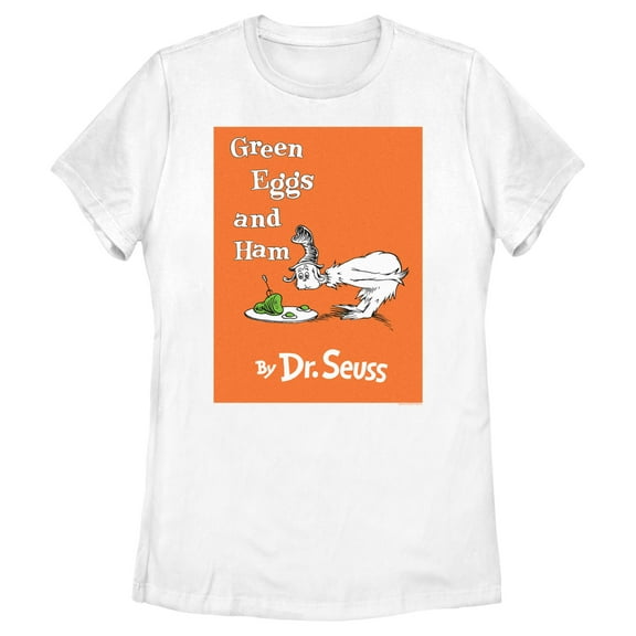 Women's Dr. Seuss Green Eggs and Ham Book Cover  Graphic T-Shirt