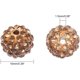 thumbnail image 3 of 100 cuentas de diamantes de imitación de 10 mm, cuentas de arcilla polimérica con forma de bola de discoteca y topacio pavé, cuentas de diamantes de imitación., 3 of 9