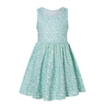 thumbnail image 4 of Lanbubble 2-Pack Toddler Dresses For Girls Sleeveless Green Floral Summer Dress Casual Sundress Size 6T, 4 of 10