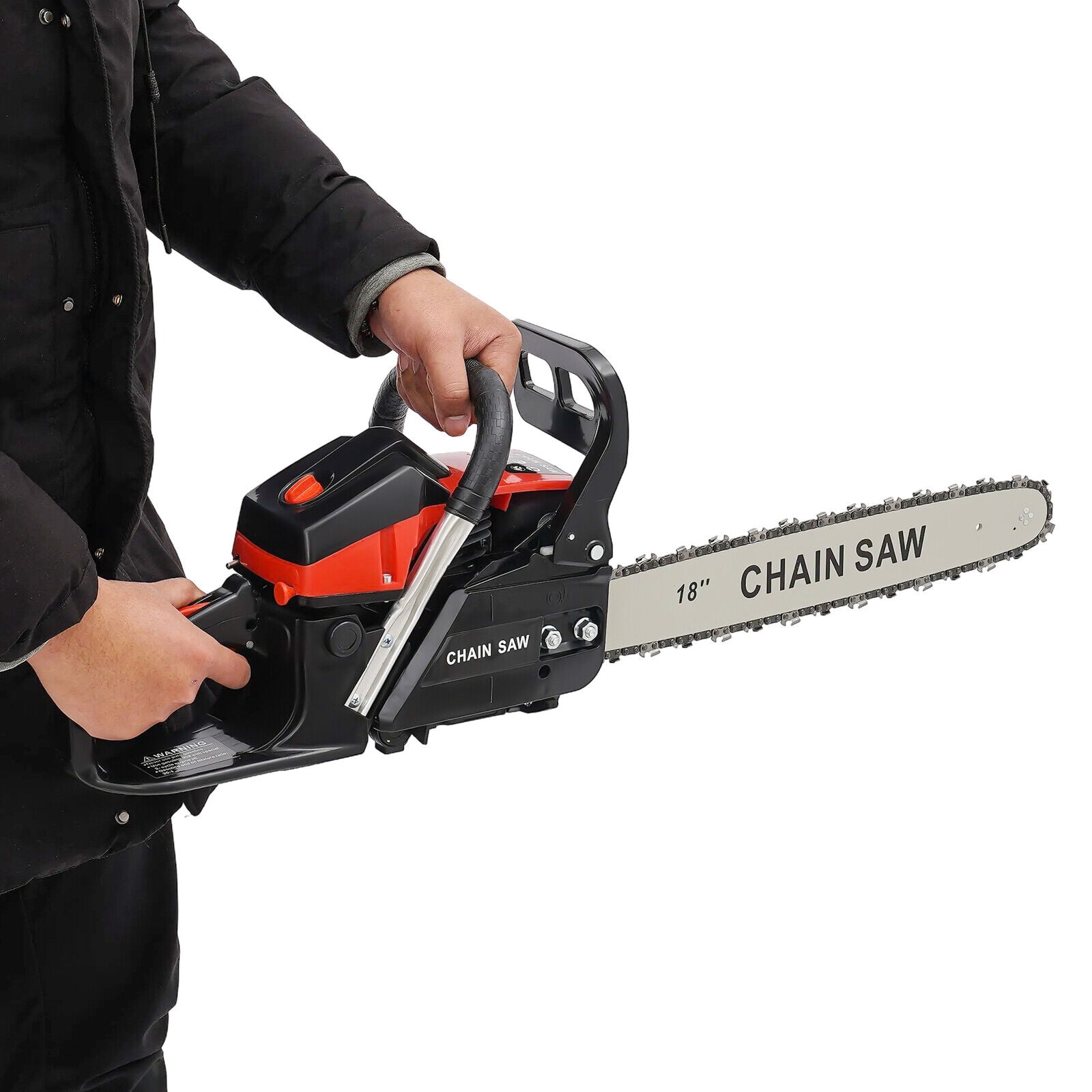 ToppiJoy 2200W 58CC Chainsaw 18 inch Gas Powered,2800-11000rpm Handheld Cordless Gasoline Chain Saws 2-Stroke, Chainsaw for Trees Wood Forest Cutting