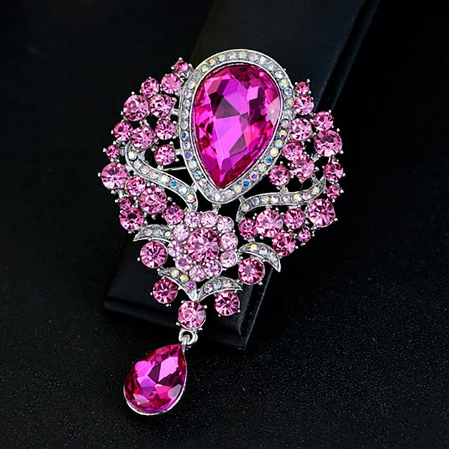 Broche de gota de agua de diamante de moda de joyería de banquete de lujo europeo y americano Wmkox8yii fajkfhkj4543