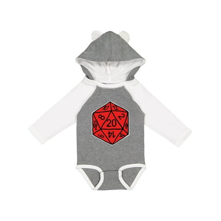 

Inktastic Red 20 Sided Dice Gift Baby Boy or Baby Girl Long Sleeve Bodysuit