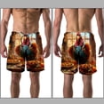 thumbnail image 3 of luoweisi Men's Beach Shorts Quick Dry Swim Trunks with Mesh Lining Thanksgiving Turkey XL, 3 of 5