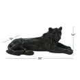 thumbnail image 3 of DecMode Polystone Glam and Luxurious Leopard/Panther Floor Sculpture, Black with Dazzling Crystalized Pattern, 39"W x 19"L x 14"H, 3 of 12