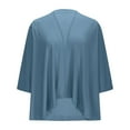 thumbnail image 4 of Gpaecead Women's Classic Long Sleeve Cardigan Casual Open Front Solid Loose Cardigans Blue, 4 of 7