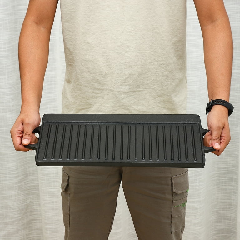 Cast Iron Reversible Grill/Griddle With Handles • My Made in the USA