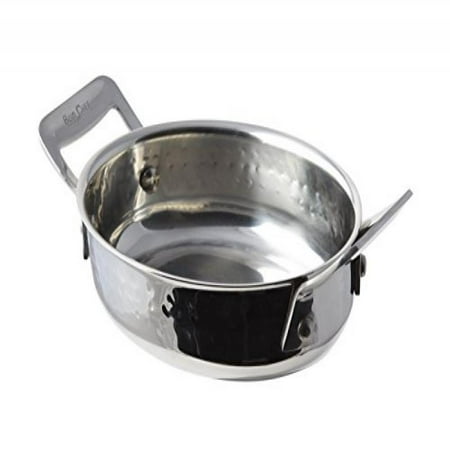 Bon Chef 60028HF Stainless Steel Cucina Oval Casserole Dish, Hammered Finish, 24 oz Capacity, 6-1/2 Length x 5 Width x 2 Height