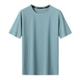 thumbnail image 3 of Men Women Short Sleeve Summer Ice Silk Grid Mesh Breathable Casual Muscle Tops for Sports, 3 of 4
