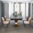 thumbnail image 2 of Large Rectangular Dining Table For 6 People Nordic Restaurant Grey Dining Table Chairs Custom Slate Muebles Kitchen Furniture My Lux Decor Round, 2 of 13