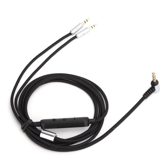 Audio Cable, Replacement Accessory Black Headphone Cable 1.2m/3.9ft With Wire Control For Sol Republic Master Tracks HD V8 V10 V12 X3