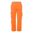 thumbnail image 4 of Baqcunre Pants Casual Gradient Print Bottom Sweatpants Pockets High Waist Sporty Gym Athletic Fit Jogger Pants Trousers Pants For Women Cargo Pants Sweatpants Women,Women'S Pants,Color Orange,XL, 4 of 5