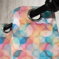 thumbnail image 3 of Ambesonne Geometric Grommet Curtain, Pastel Mosaic Circles, 50" x 96", Peach Coral Blue, 3 of 6