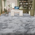 thumbnail image 5 of Janvonne 9x12 Fluffy Shag Area Rugfor Living Room Bedroom, Ultra Soft Plush Fuzzy Shaggy Non-Slip Carpet for Kids Girls Room Nursery, Cozy Indoor Home Decor, Tie-dye Silver Grey, 5 of 8