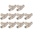 thumbnail image 3 of Paquete de 10 Combinaciones Divisores Cable Coaxial Tipo F 3 VíAs Hembra a Hembras para Video VCR Antena TV SatéLite, Plateado, 3 of 5