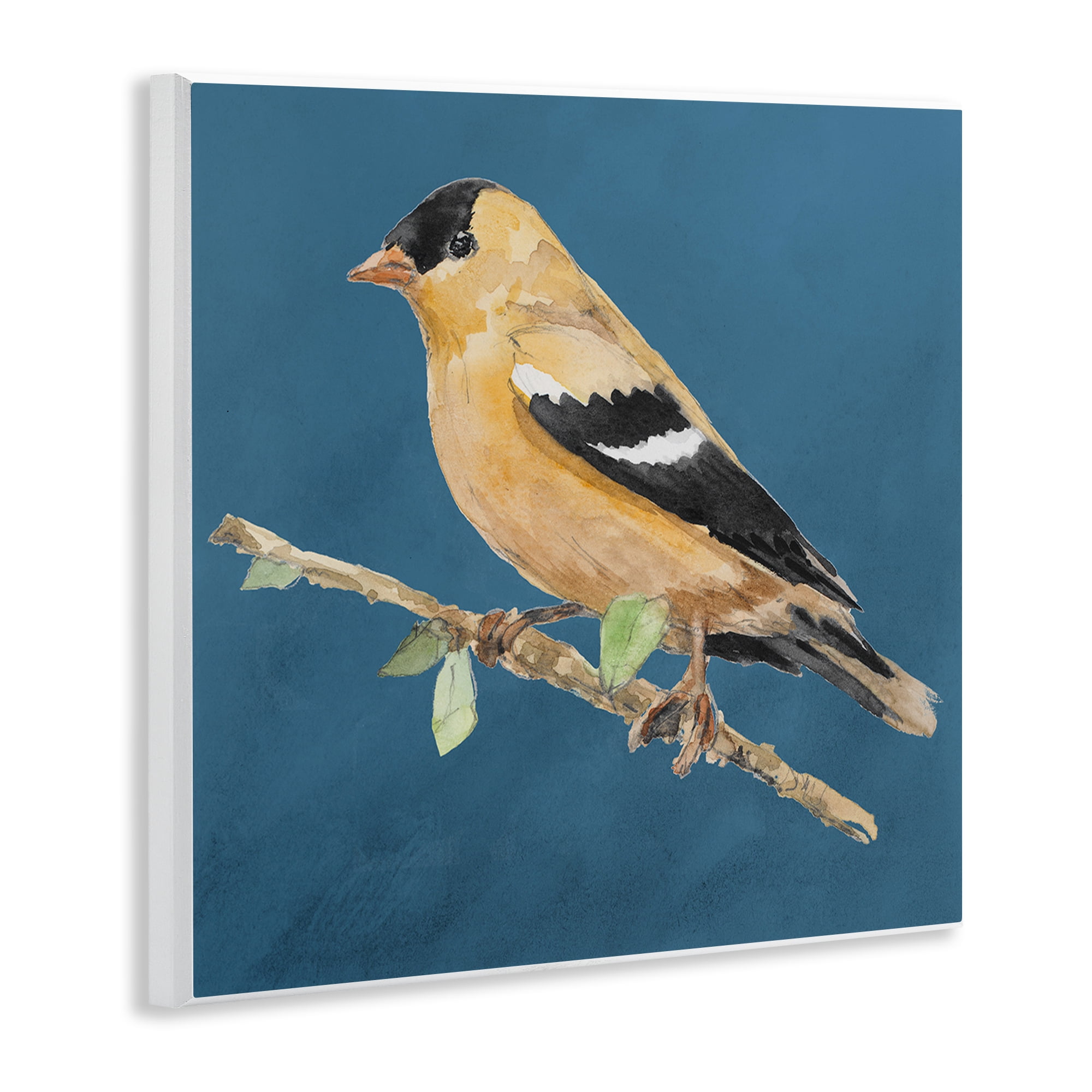 Stupell Industries Traditional Yellow Bird Animals & Insects Painting Unframed Art Print Wall Art, 12 x 12