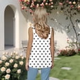 thumbnail image 6 of Women's Tank Tops Square Neck Pleated Front Camisole Tops for Women Polka Dot Print Loose Womens Summer Tops Casual Vacation L White, 6 of 6