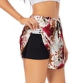 thumbnail image 3 of Lsque Lilies Flowers Printed Women's Running Shorts with Liner Pockets,Elastic Quick Dry Workout Athletic Gym Yoga Shorts,Womens High Waist Shorts-XX-Large, 3 of 9