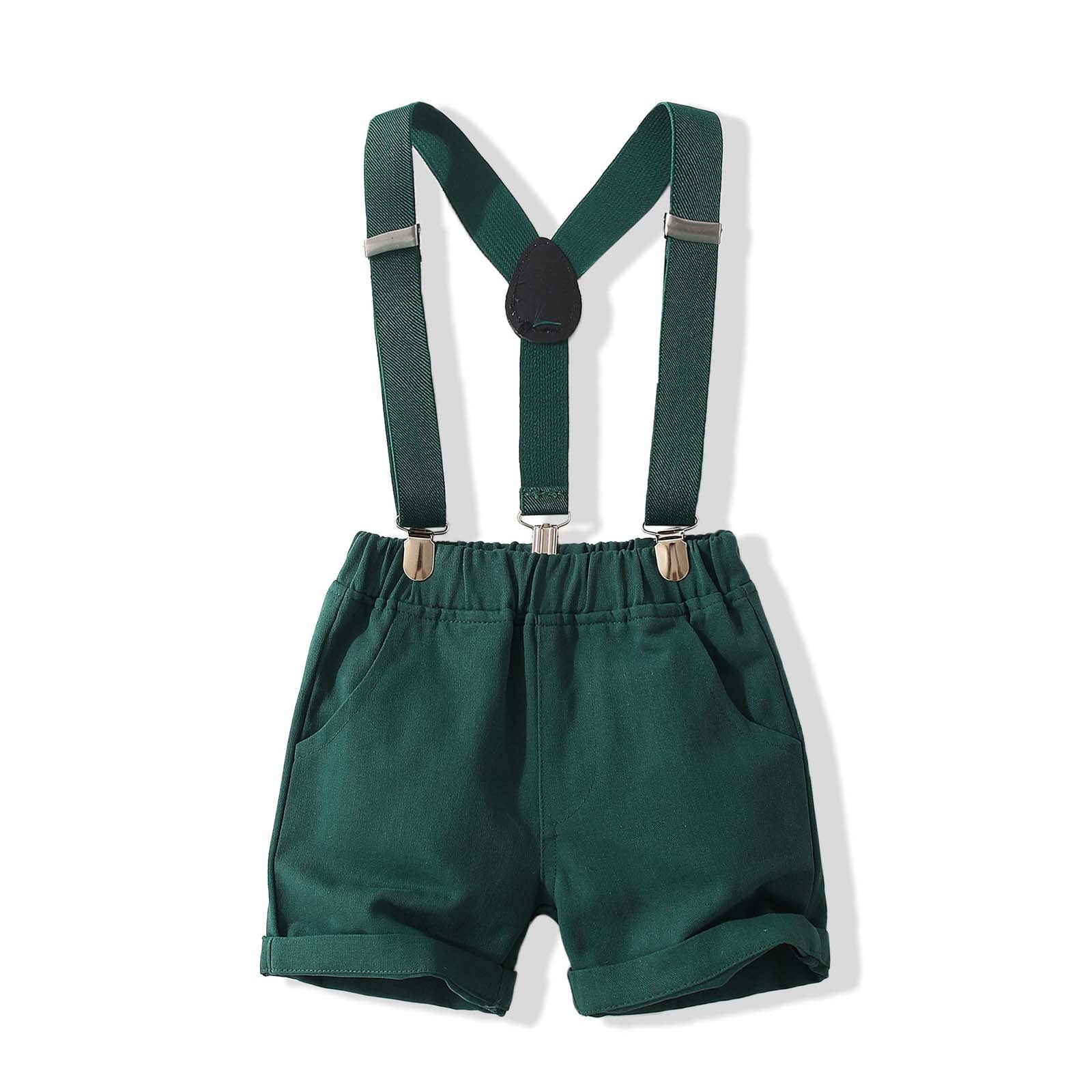 Toddler Boy Clothes Suit Bowtie Dress Shirt Suspender Pants Easter Dress Boy Clothes 2-3 Years