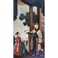 thumbnail image 2 of Chinese School 15x24 White Modern Wood Framed Museum Art Print Titled - A Mandarins Wife With Their Two Daughters, 2 of 4