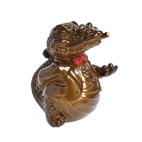 Estatua de cocodrilo Figura de cocodrilo en miniatura Centros de mesa Cocodrilo mascota de color Dorado