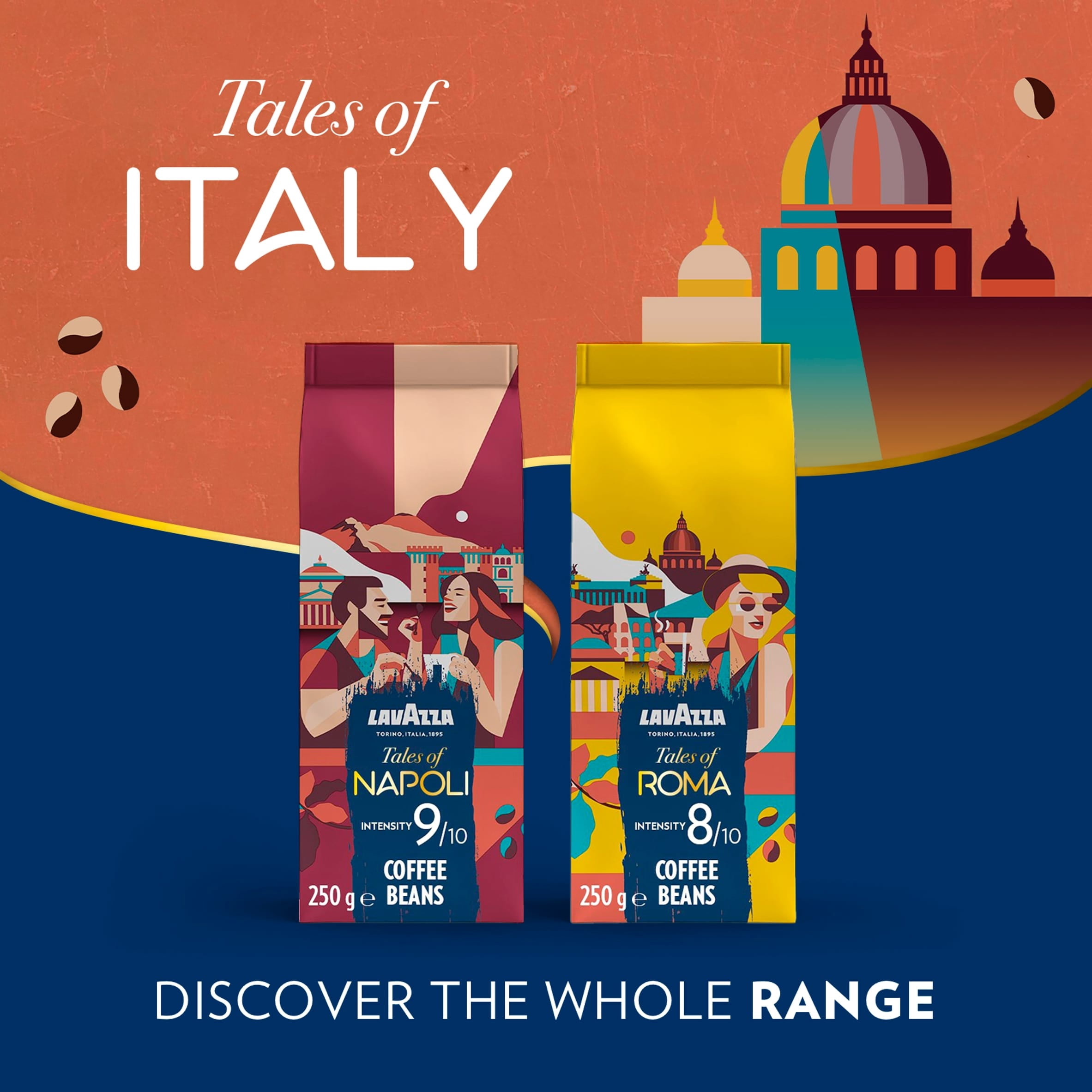 Lavazza Tales of Roma Coffee Beans 250g, Imported from Britain