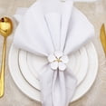 thumbnail image 4 of Shenmeida  Set of 6 Napkin Rings with Flower Napkin Ring Holders for Wedding Party Holiday Banquet Christmas Dinner Delicate Serviette Buckles Decor Favor, 4 of 9