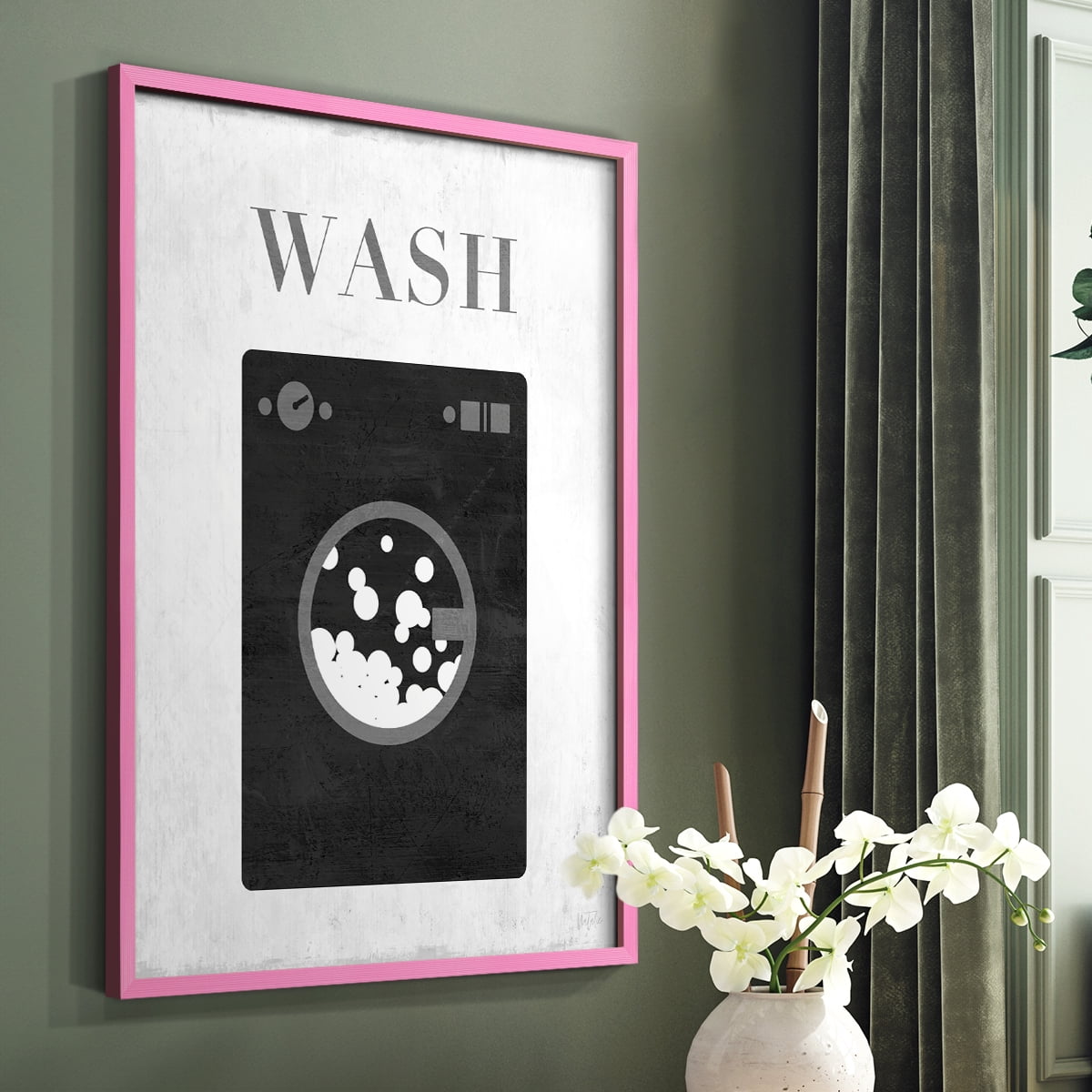 Wash Framed Print in Pink Solid Wood 11 x 14 Framed Print