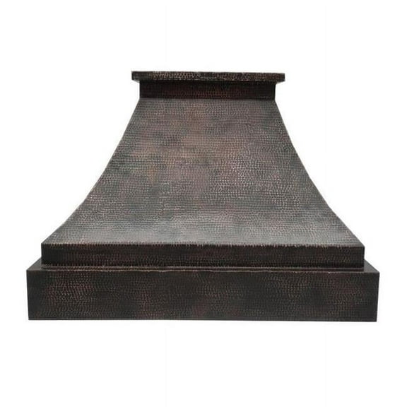 Copper Design CRH-SQ1-DB Copper Range Hood Wall Mount Pyramid, Dark Brown - 31.5 x 23.5 x 31.5 in.