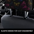 thumbnail image 4 of Kdxio Butterfly Pattern Print 2 Piece Car Head Rest Covers Set Auto Front/Rear Seats Headrest Cover Universal Fit Most Cars,Sedan, SUV, 4 of 9