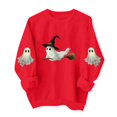 thumbnail image 3 of Jsaierl Halloween Sweatshirts for Women Plus Size Ghost Graphic Pullovers Trendy Loose Fit Crewneck Long Sleeve Sweater Tops Halloween Costumes, Sizes S-2XL, 3 of 6