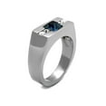 thumbnail image 4 of Men's 1.68Ct Montana Princess Cut Cubic Zirconia Stainless Steel Ring Size 10, 4 of 5
