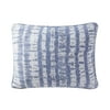 Gap Home 100% Organic Cotton Shibori Print Oblong Decorative Pillow Blue 14" x 20"