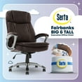 thumbnail image 2 of Serta Fairbanks Big and Tall Executive Office Chair Chestnut Bonded Leather, 2 of 16