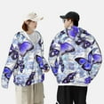 thumbnail image 6 of Balery Butterflies Men's Women's UPF 50+ Sun Protection Lightweight Hoodie Performance Long Sleeve Shirt for Fishing Running-Medium, 6 of 9