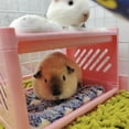 thumbnail image 3 of serony Rabbit Bed House Winter Warm with Cushion Shelter for Chinchilla Rabbit Mice Pink, 3 of 9