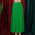 thumbnail image 3 of AURA Womens High Waist A Line Maxi Skirt With Belt Solid Color Office Commuter Elegant Skirt, 3 of 9