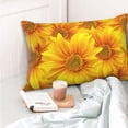 thumbnail image 4 of Yiaed 3D Sunflowers Print Brushed Microfiber Envelope Pillowcases, Standard,Envelope Closure Pillow Cases(No pillow core)-20"x30", 4 of 6